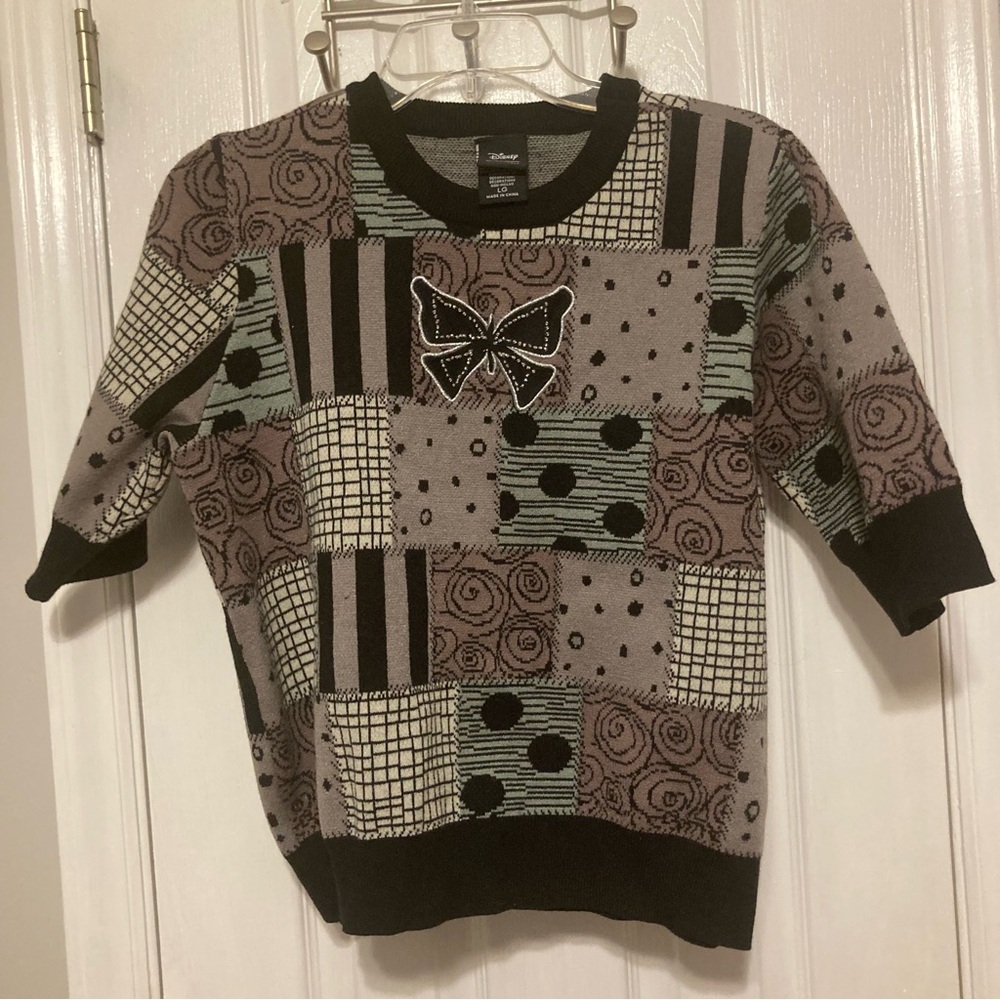 Her Universe Black and Gray Patchwork Sweater